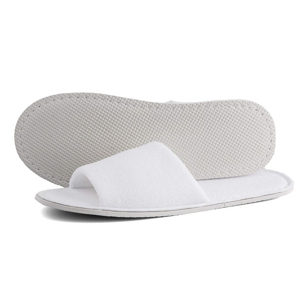 Hotel Slippers 5 Pairs | Spa Quality Slippers (Open or Closed Toe to Choose From) 5 Pairs, Open toe