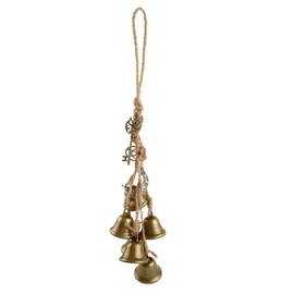 Witches Bells Handmade Hanging Witch Bells Witch Decor Hanging Wind Chimes Witchcraft Wind Bell For Porch Garden Window Decoration (6 Bells)