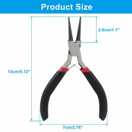 Auvotuis 13cm/5.12" Round Nose Pliers, Jump Rings Making, Wire Jewelry Making Tools, Fine Needle Nose Pliers, Needle Nose Pliers Jewelry, Jump Ring Pliers, Bead Pliers for Wire Wrapping