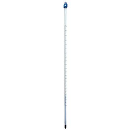 Thermometer, glass, -10 to +210 °C, external height 405 mm, external width 6.5 mm, temperature measurement range -10 °C to +210 °C, temperature test
