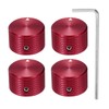 sourcing map 4 Pcs Aluminium Potentiometer Knobs, 1/4" (6mm) Universal
