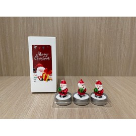 Hand-Painted Christmas Craft Gift Candle Set - Smokeless Candles for Christmas Decorations, Valentine's Day Gifts, Proposals and Confessions (Santa Claus)