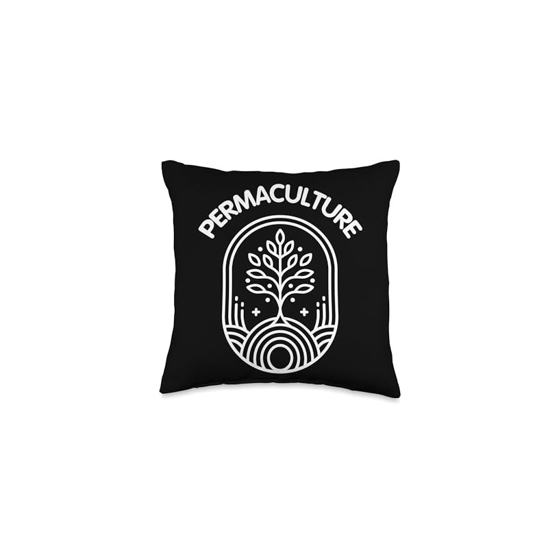 Permaculture Gardening Sustainable Farming Throw Pillow
