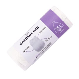 Müllbeutel 25L Weiß - 40x BLiX, Robuste Kunststoff Mülltüten, 54x56 cm, 20 µ Stärke, Haushalt & Büro, Reißfest