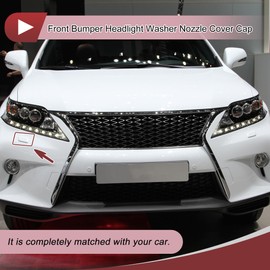 HEROFFIX Front Right Bumper Headlight Washer Nozzle Cover Cap No.8535448020 Bumper Trim Nozzle Cover for Lexus RX350 2013-2015 Gold Tone,Grey