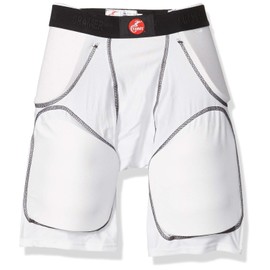 Cramer Classic 5-Pad Football Girdle With Hip, Tailbone and Thigh Pads, Integrated Girdle, Compression Football Gear, Football Equipment, Football Pads, Protective Gear for Football, White, Large
