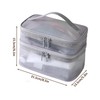 Gripebao Double Layer Makeup Bag, Mesh Cosmetic Bag with Handle,