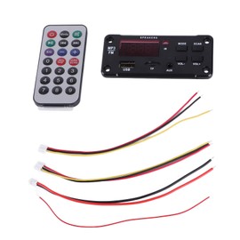 Aramox - Tablero decodificador Bluetooth, DC 6V‑12V Bluetooth 5.0 MP3, módulo decodificador de visualización digital, módulo receptor de audio inalámbrico de doble decodificación con control remoto