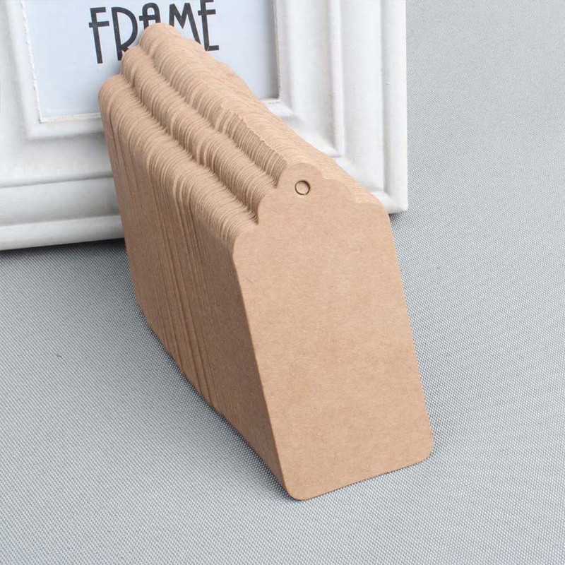 100pcs Kraft Paper Gift Tags with String, Blank Gift Bags