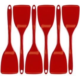 Reston Lloyd Durable Melamine Spatula Set, 100% Melamine Spatula, Set of 6, Red