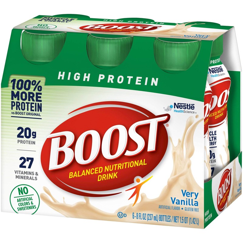 BOOST High Protein Balanced Nutritional Drink, Very Vanilla, 8 Ounce