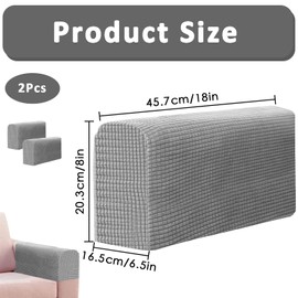KFSCIP 2Pcs Sofa Arm Covers, Arm Covers for Chairs and Sofas, Antimacassars for Chair Arms, Non-slip Chair Arm Covers Protectors for Sofa, Armchair, Couches, Recliner Etc