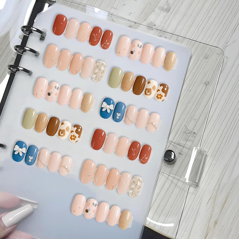 8Pcs Press On Nail Organizer Clear Nails Storage Book Insert