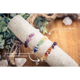 Lebensquelle Plus Chakra Chip Bracelet | High Quality Gemstone Bracelet, Gemstone, Various