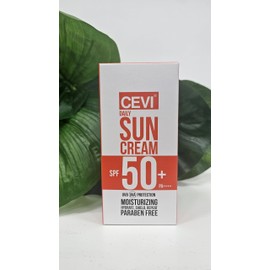 CEVI Daily Sun Cream, SPF 50+ PA++++, Moisturising UVB/UVA Protection, Paraben Free, 50ml