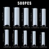 Pack of 500 C-Curve Nail Tips, Extra Long Artificial Nails,