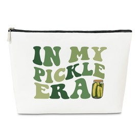 JioJio Chan Funny Makeup Bag Gifts for Pickle Lovers, in My Pickle Era PU Leather Makeup Cosmetic Bag for Purse, Pickle Gifts for Pickle Lovers, Pickle Stuff, Pickle Lover Gifts Makeup Pouch