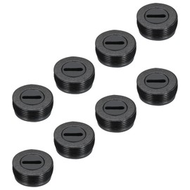 QUARKZMAN Carbon Brush Holder Cap Motor Electric Brush Plastic Cover Thread Black 17 mm/0.67 Inch Diameter 8 mm/0.31 Inch Height, Pack of 8