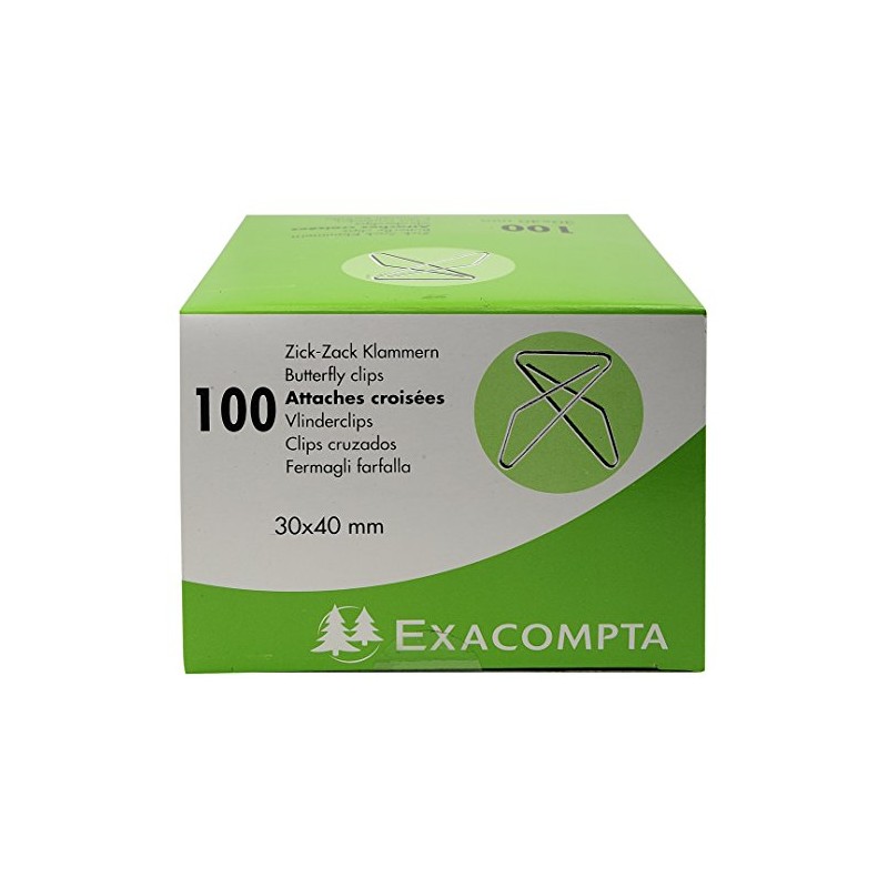 Exacompta 14765E Pack of 100 ZigZag Paper Clips 30 x