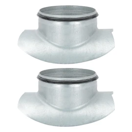 PATIKIL Duct Connector Saddle Take Off for 8" Duct to 6" Outlet Branch Extension, 2 Pcs Galvanized Steel Round 90 Degree Ducting Splitter HVAC Vent Duct Transition with Rubber Gasket