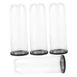 Gatuida 4pcs Transparent Tennis Ball Holder Portable PVC Container for Tennis Balls Multi Use Organizer