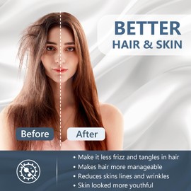 WLOSJ 100% Silk Pillow Cases King Size Mulberry Silk Pillowcase for Hair and Skin 22 Momme Highest Grade 6A Silk with Hidden Zipper 20 x 36 Inches 1PC, White