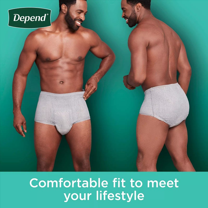Depend Fresh Protection Incontinence Underwear for Men XX Large 44