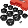 XtremepowerUS 10-Pieces Universal Oil Change Filter Cap Wrench Cup Socket