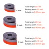 TORRAMI Wide Silicone Weather Stripping 3 inch Width 20 Feet