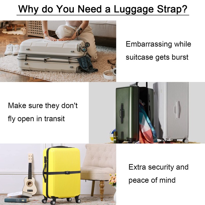 Luggage Strap, Wisdompro® 2-Pack of Backpack Accessory Straps - Utility