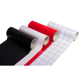 VViViD Self-Adhesive Craft Vinyl Multi-Color 12 Inch by 5 Foot Roll Bundle Including 12 Inch by 5 Foot Transfer Paper (3 Roll Gloss Bundle)