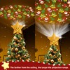 Ubrvhrt Star Christmas Tree Topper Lighted with Built-in Rotating LED