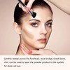 Nose Contour Brush, 3Pcs Eye Brow Contouring Brush Half Fan-Shape