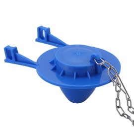 1 Pack 2-inch Universal Toilet Tank Flapper, Long Lasting All Rubber Seal Flapper Replacement Compatible with American Standard(Blue)