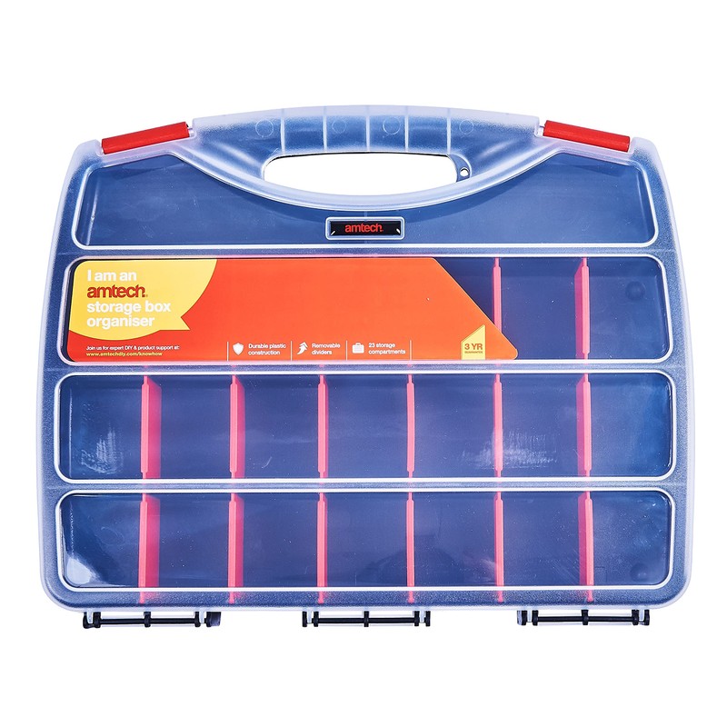 Amtech S6460 Storage Box, Screw Box Organiser for Hardware Assortment,