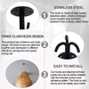 YNHJQP 5 pieces ceiling hooks, black, stainless steel hooks with