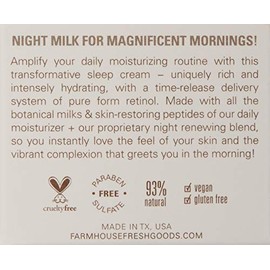 FarmHouse Fresh Three Milk Ageless Sleep Cream con Péptidos, 1.7 fl. oz.