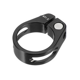 PATIKIL 31.8mm Cycle Bike Seatpost Clamp Aluminum Alloy Seat Tube Clip Bike Quick Release Clamp for Mountain Bike Road Bike Gear Truck Bike Folding Bicycle Black