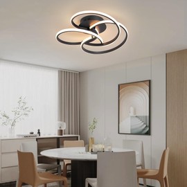 CANEOE Modern Led Ceiling Light, 42W Dimmable Close to Ceiling Light Fixture with Remote Control, Flush Mount Led Ceiling Lamp for Bedroom Living Dining room Kitchen