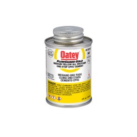 Oatey 31910 1-Step All-Weather Solvent Cement, 4-Ounce, Gold, No Size, No Color