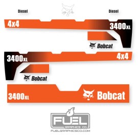 Bobcat 3400XL Utility Vehicle Full Replacement Vinyl Decal Set 2015-2019 UTV