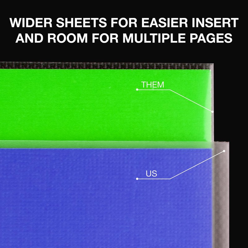 Samsill 50 Pack Sheet Protectors, 8.5x11 Inch Page Protectors for