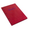 Handmade Certificate Folder in Red Leather Look with Embossed Print
