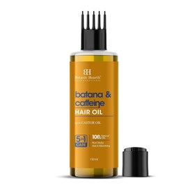 Generic B'otanic Hearth Batana Caffeine Hair Oil with Almond C 150ml C Nourishing & Strengthening Hair Treatment, Promotes Healthy Hair Growth, Enhances Shine & Moisture