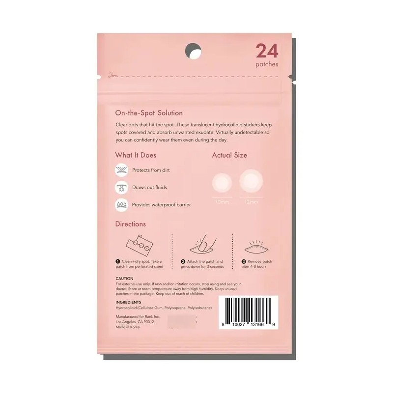 Raelbeauty Miracle Patch Invisible Acne Pimple Treatment 24p
