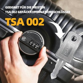 TSA Key for TSA Lock - Pack of 2 TSA007 Keys & TSA002 Keys for TSA Suitcase Lock, TSA Key, Universal Multifunctional Luggage Key for Luggage Suitcase Inch with 2 Key Tags