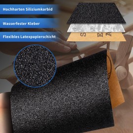 ALPXUXP Sandpaper P240 Grit Pack of 30 Wet and Dry Professional Water Emery Paper for Car Metal Wooden Furniture Stone Varnish Glass 23 x 9 cm
