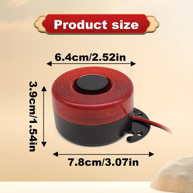 Car Back-up Alarm, 12V/24V 105dB Reverse Beeper Backup Alarm Vehicle