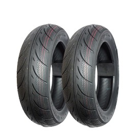 5A TOKYO 5A01 Set of 2 Scooter Tubeless Tires 3.50-10 (Metric 100/90-10), 51J, Front/Rear Motorcycle/Moped 10" Rim