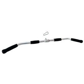 yuhqc Lat Bar Cable Machine Attachment Curl Pulldown Bar Barbell Revolving Bar MultiExerciser Cable Attachment Bar Solid Steel Tricep Press Down Bar with Rubber Handgrips & Revolving Hanger (36 Inch)